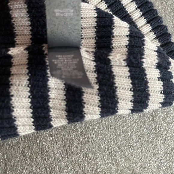 [S]Aerie Navy and White Striped Fit and Flare Nautical Knit Cotton Dress CHN - Picture 8 of 8